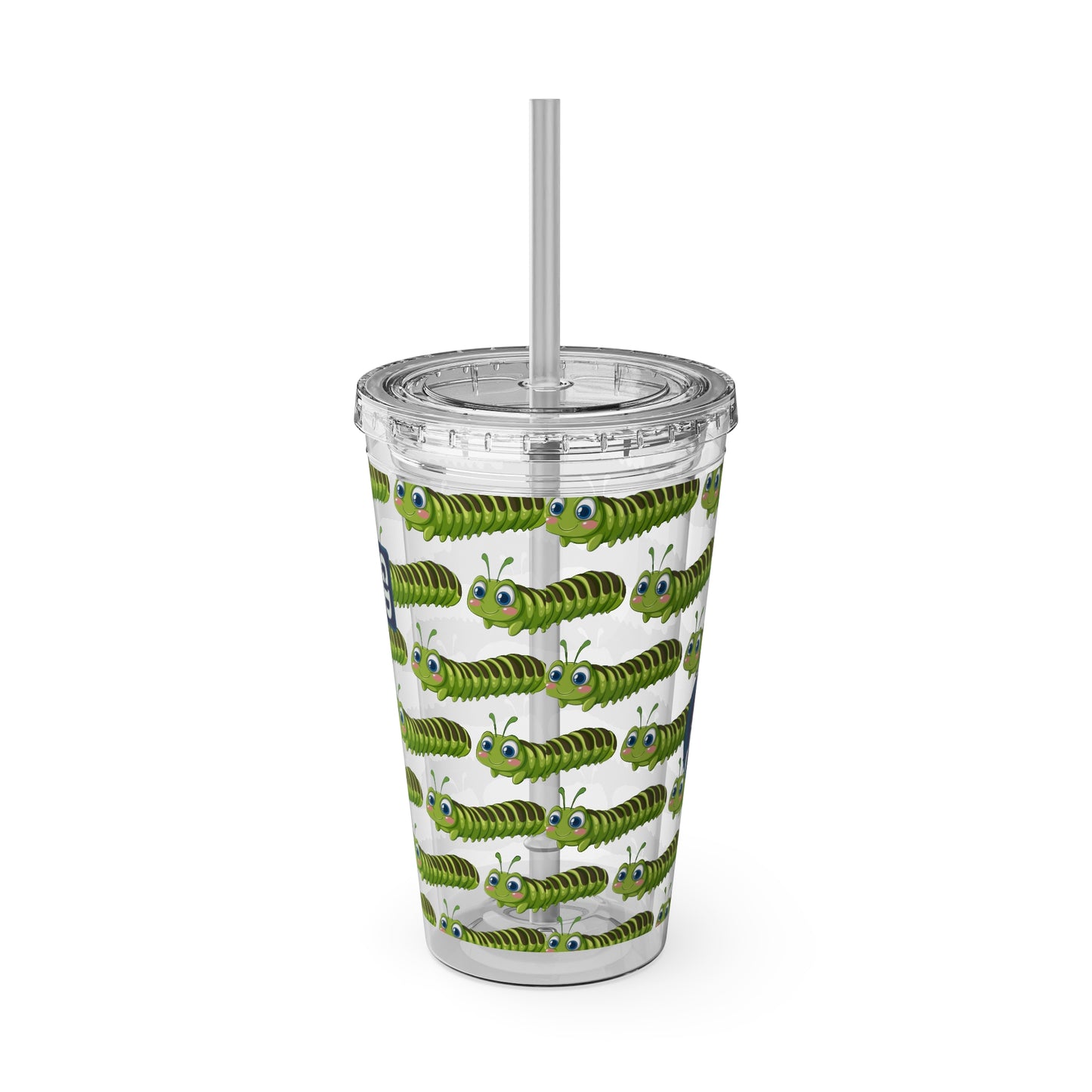 Aesthetic Insulated Tumbler with Straw – 16oz Travel Cup for Trendy Sipping
