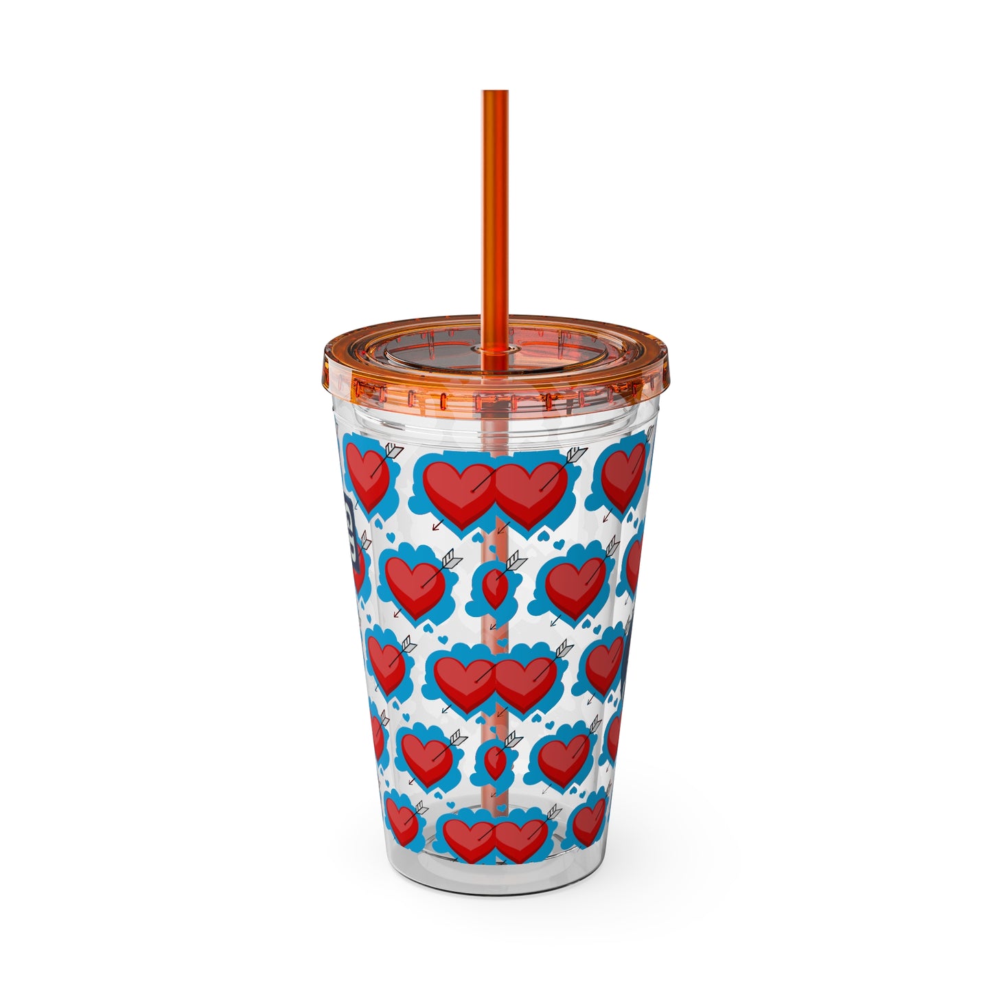 Aesthetic Insulated Tumbler with Straw – 16oz Travel Cup for Trendy Sipping
