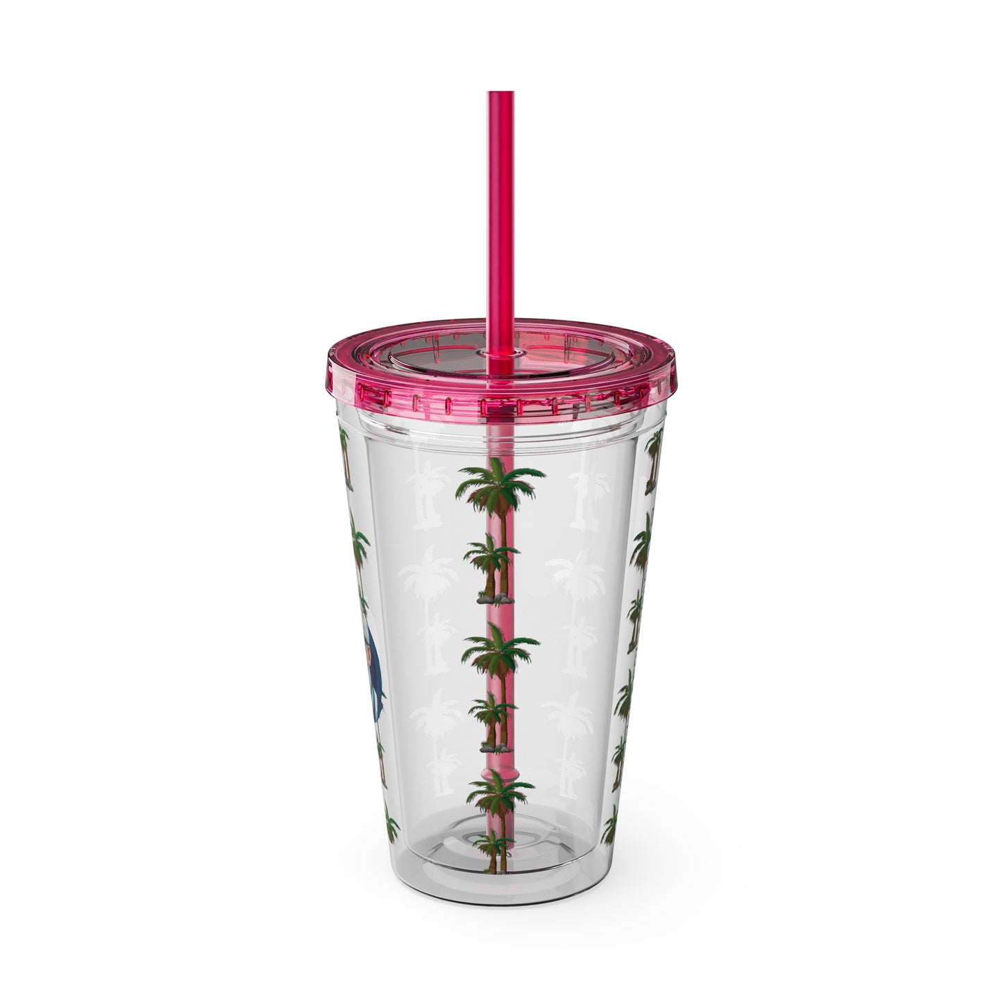 Aesthetic Insulated Tumbler with Straw – 16oz Travel Cup for Trendy Sipping