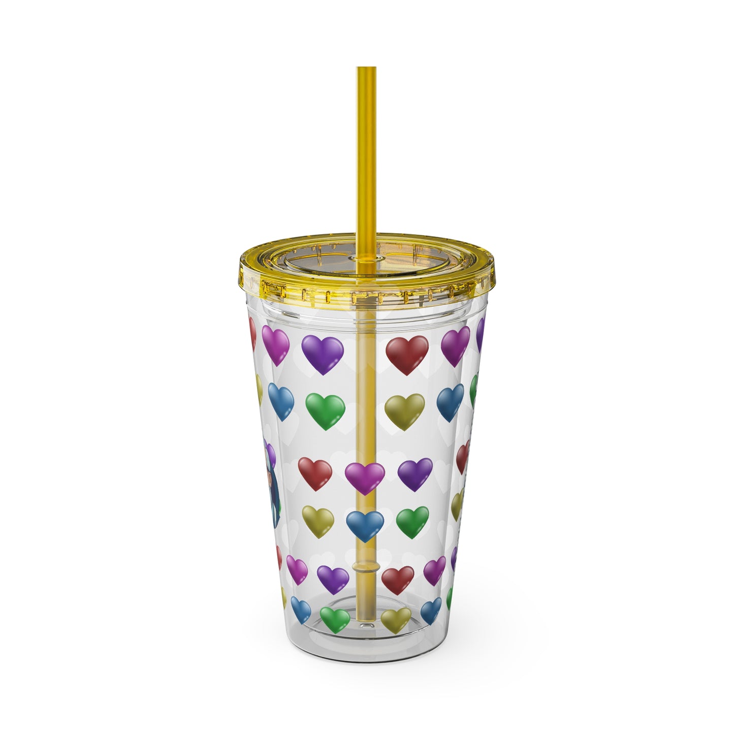 Aesthetic Insulated Tumbler with Straw – 16oz Travel Cup for Trendy Sipping