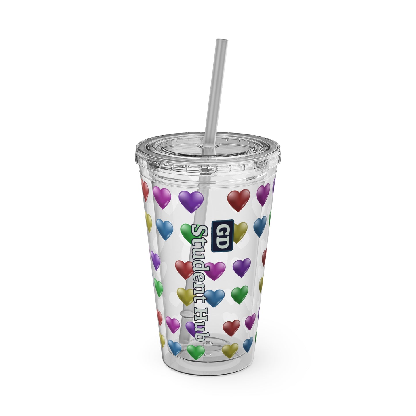 Aesthetic Insulated Tumbler with Straw – 16oz Travel Cup for Trendy Sipping