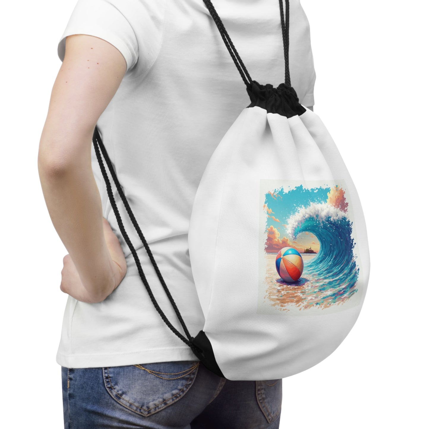 Trendy Drawstring Bag for Gym, Beach & Everyday Adventures