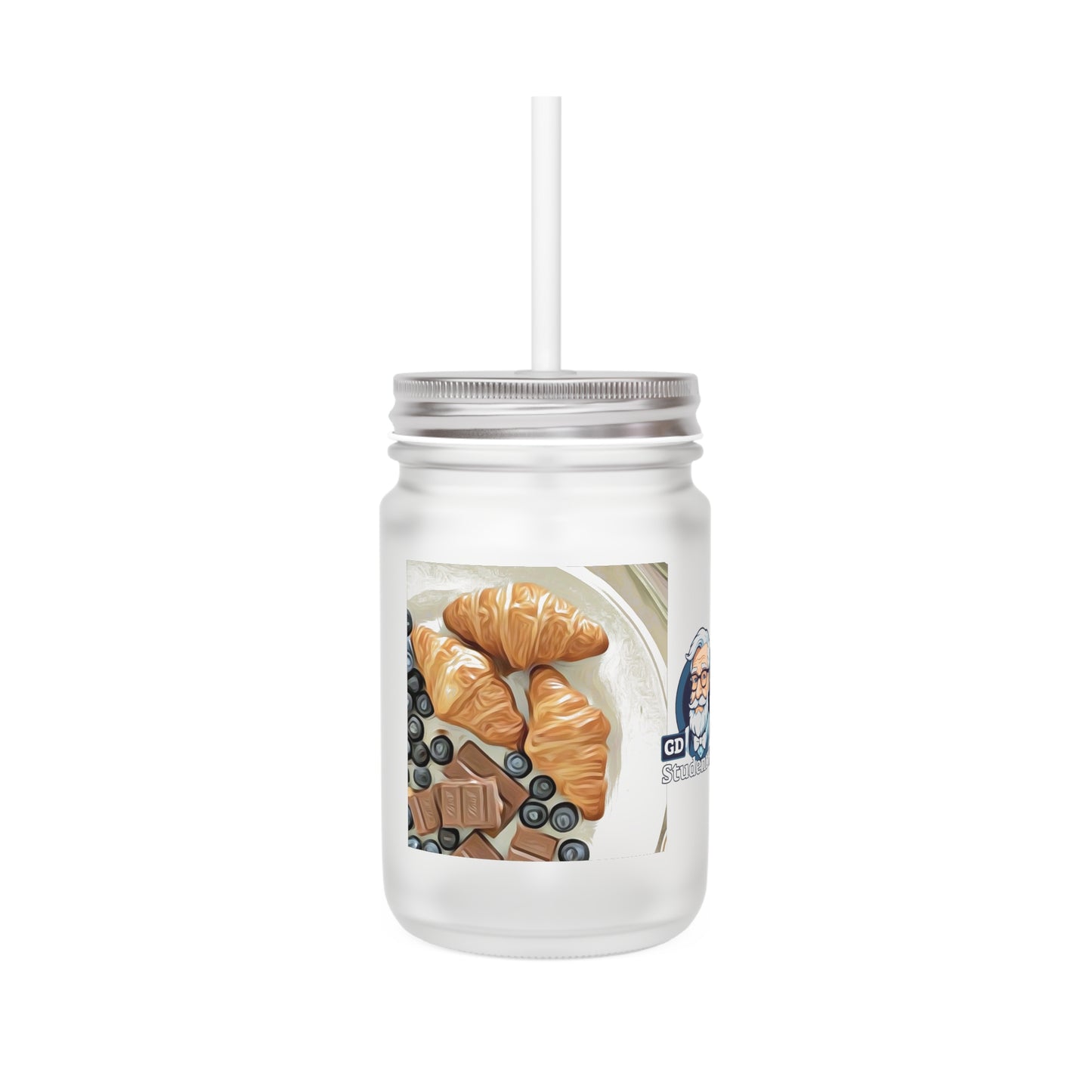 Chill Sips: Custom Frosted Mason Jar (12oz)