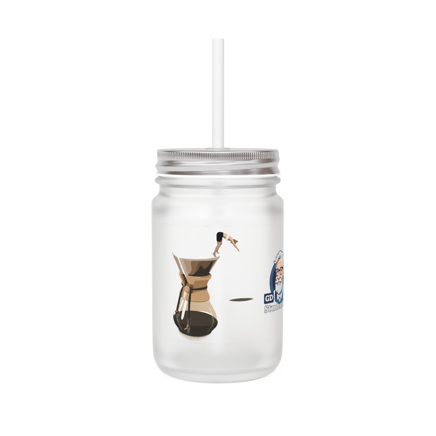 Chill Sips: Custom Frosted Mason Jar (12oz)