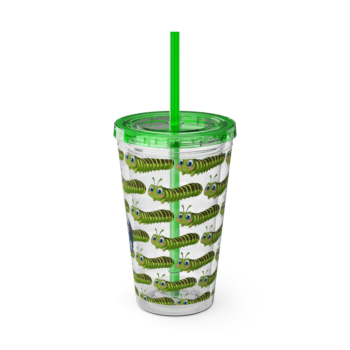 Aesthetic Insulated Tumbler with Straw – 16oz Travel Cup for Trendy Sipping