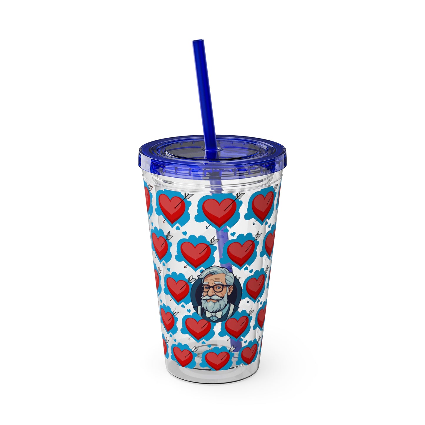 Aesthetic Insulated Tumbler with Straw – 16oz Travel Cup for Trendy Sipping