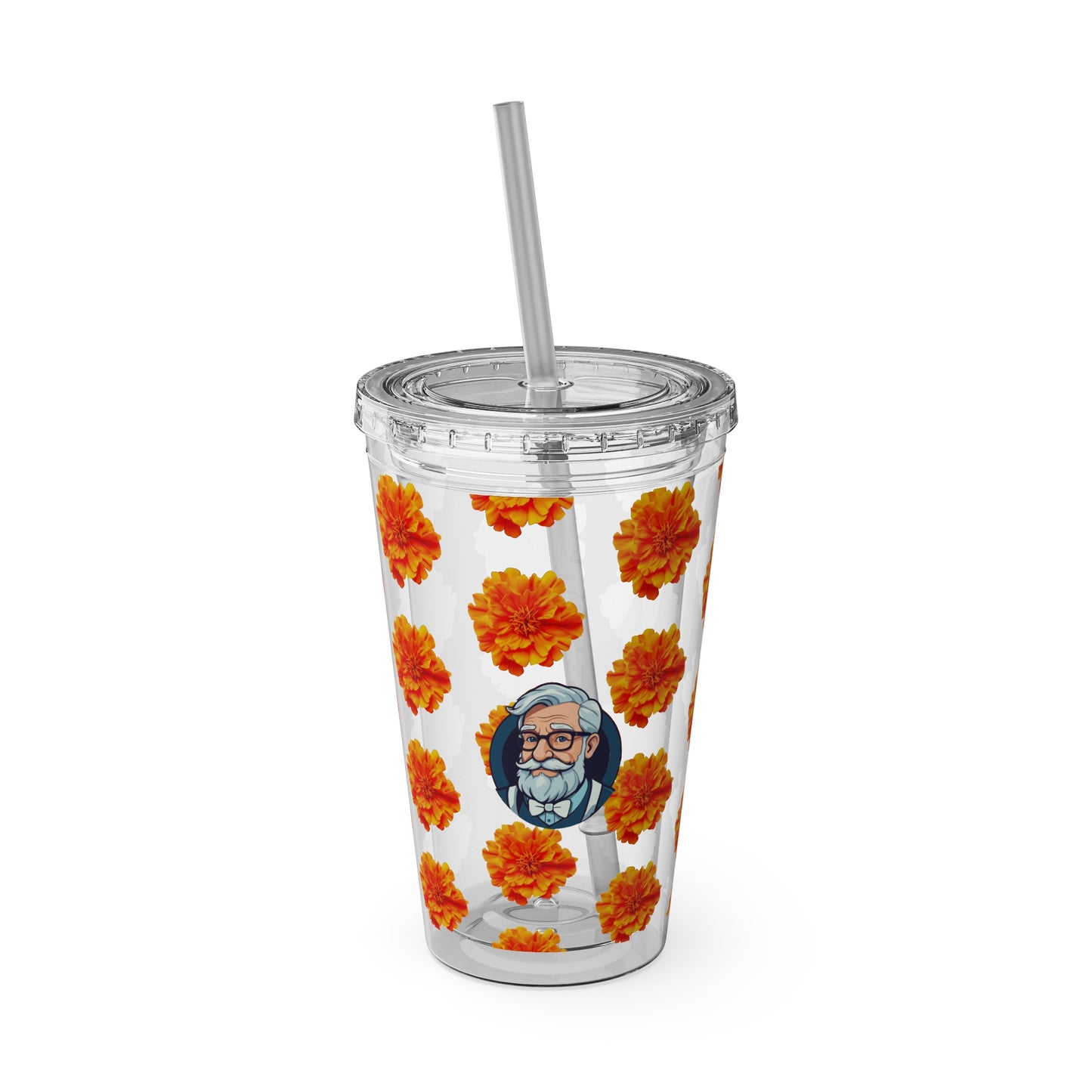 Aesthetic Insulated Tumbler with Straw – 16oz Travel Cup for Trendy Sipping