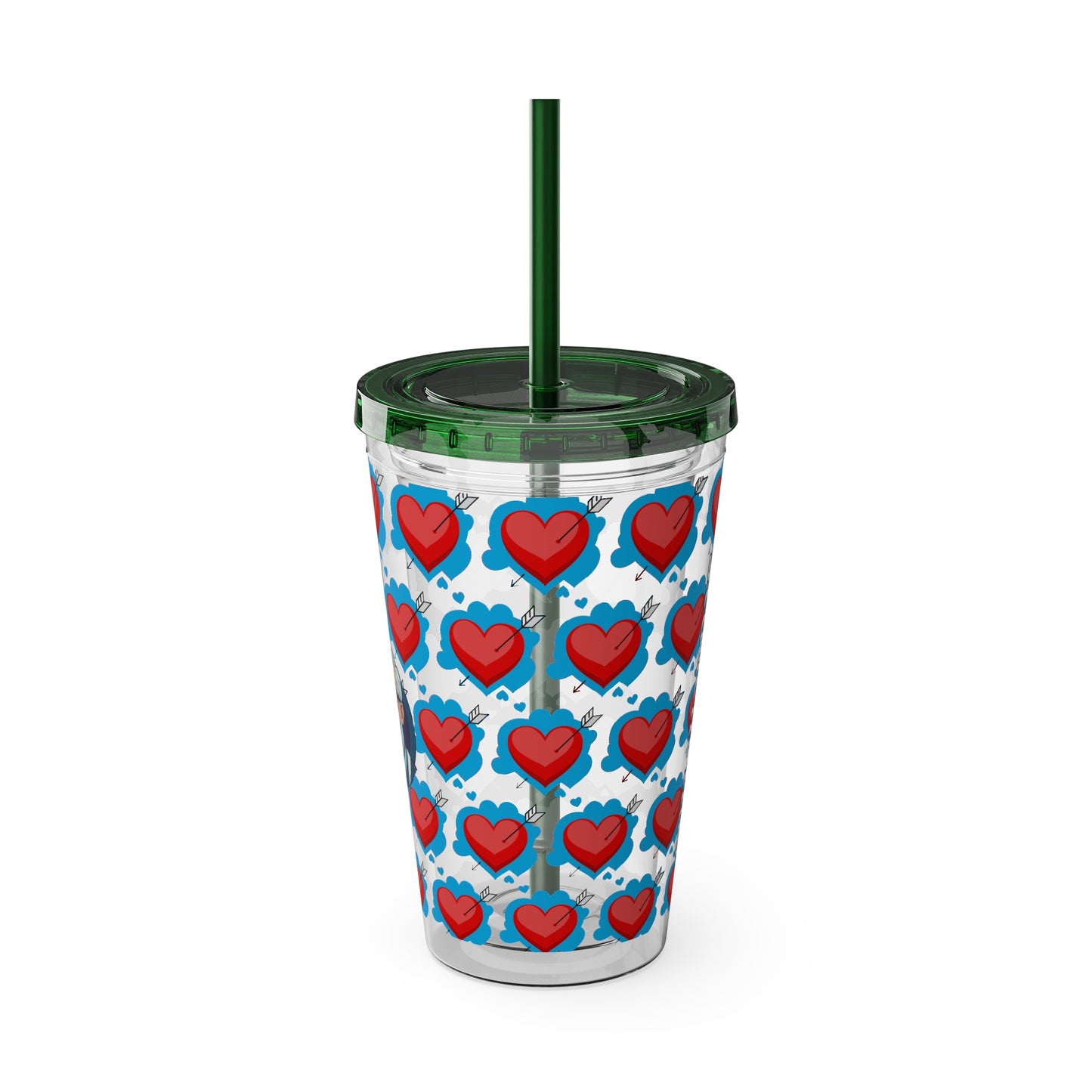Aesthetic Insulated Tumbler with Straw – 16oz Travel Cup for Trendy Sipping