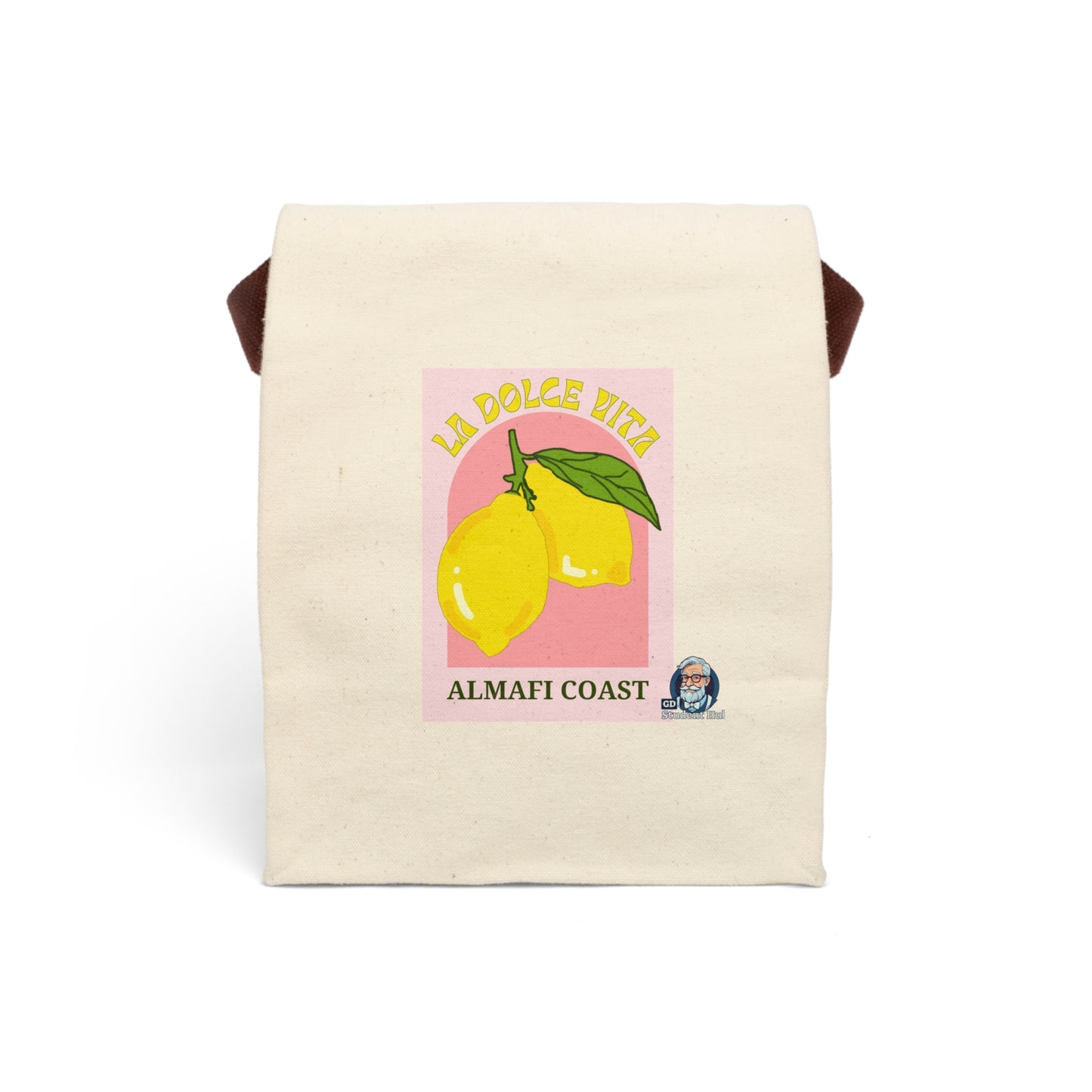 Retro Vibes: Canvas Lunch Bag with Strap