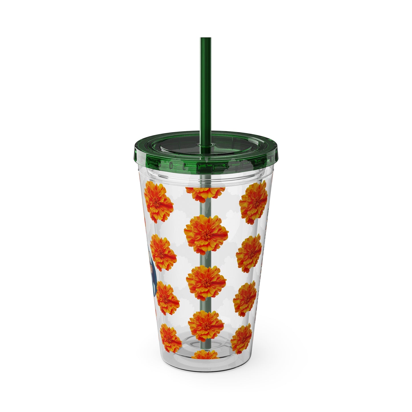 Aesthetic Insulated Tumbler with Straw – 16oz Travel Cup for Trendy Sipping