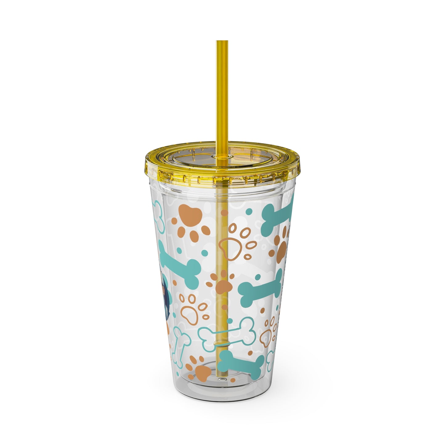 Aesthetic Insulated Tumbler with Straw – 16oz Travel Cup for Trendy Sipping