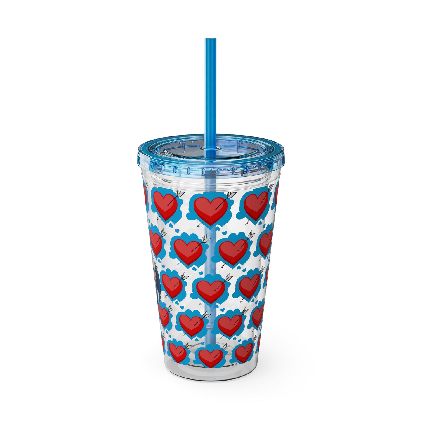 Aesthetic Insulated Tumbler with Straw – 16oz Travel Cup for Trendy Sipping