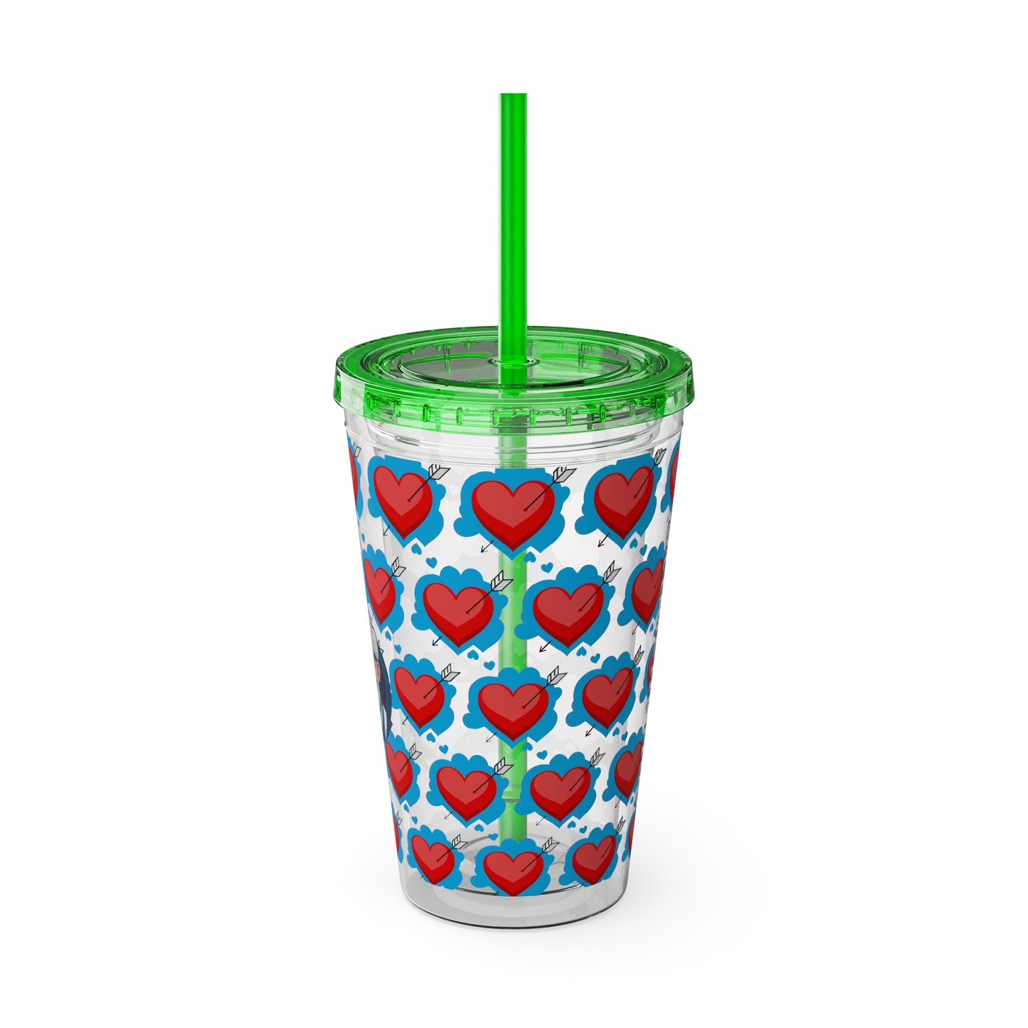 Aesthetic Insulated Tumbler with Straw – 16oz Travel Cup for Trendy Sipping