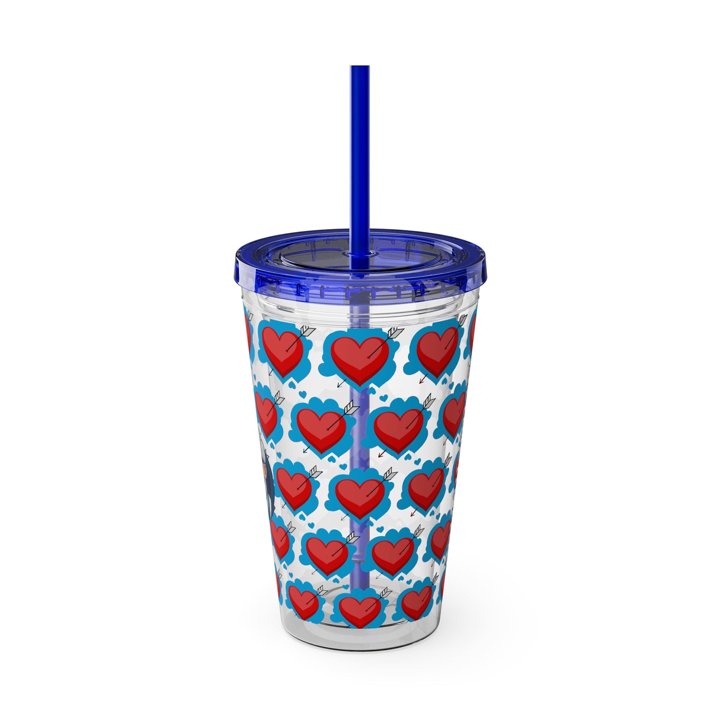 Aesthetic Insulated Tumbler with Straw – 16oz Travel Cup for Trendy Sipping