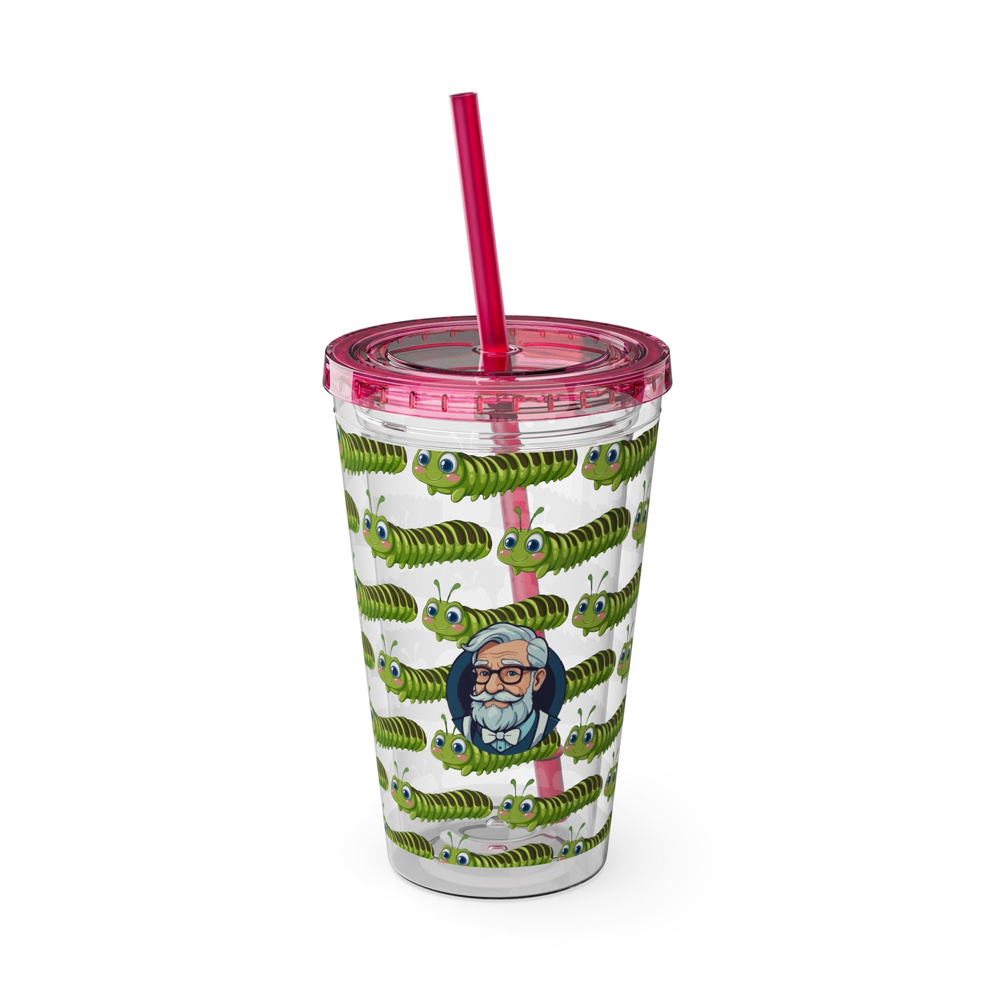 Aesthetic Insulated Tumbler with Straw – 16oz Travel Cup for Trendy Sipping