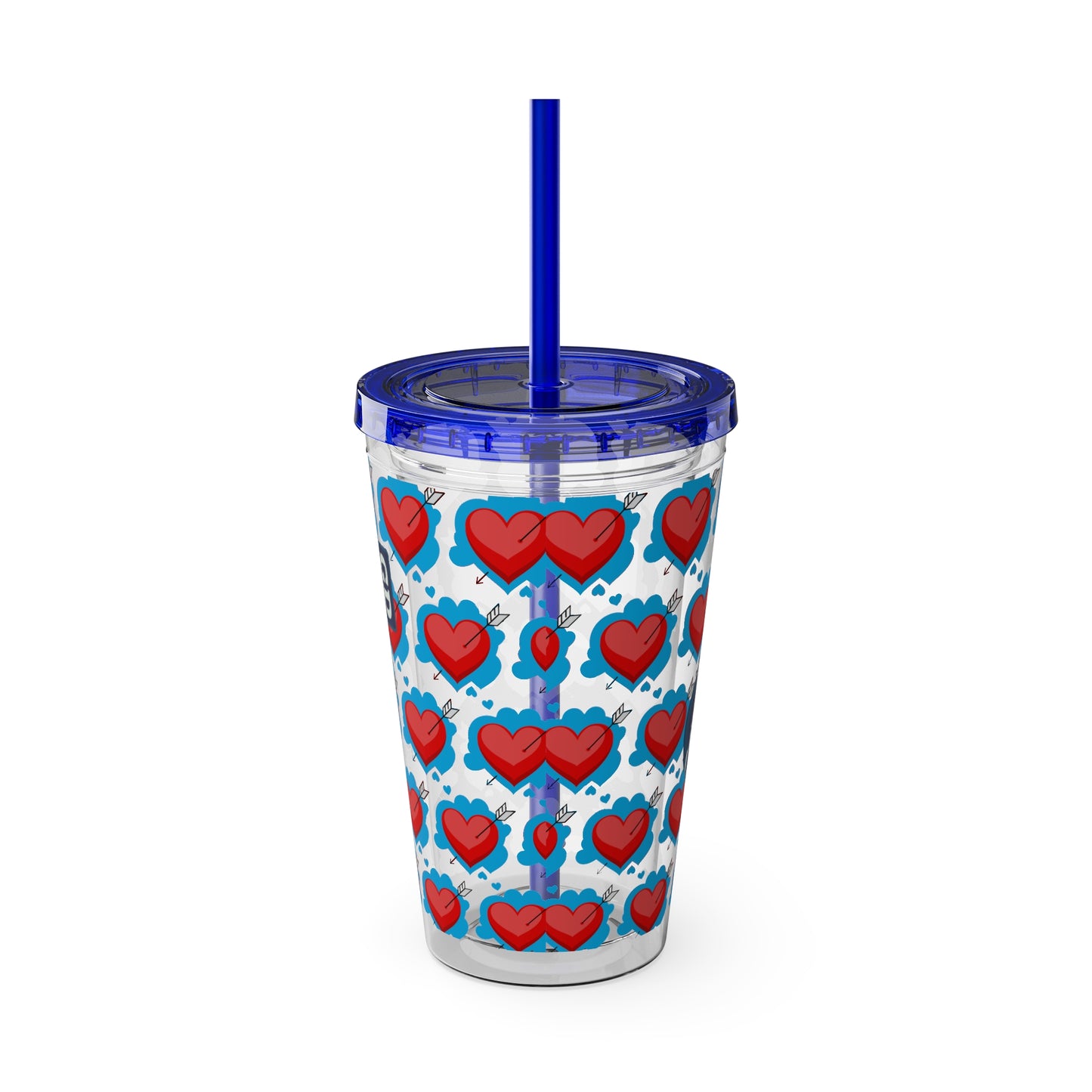 Aesthetic Insulated Tumbler with Straw – 16oz Travel Cup for Trendy Sipping