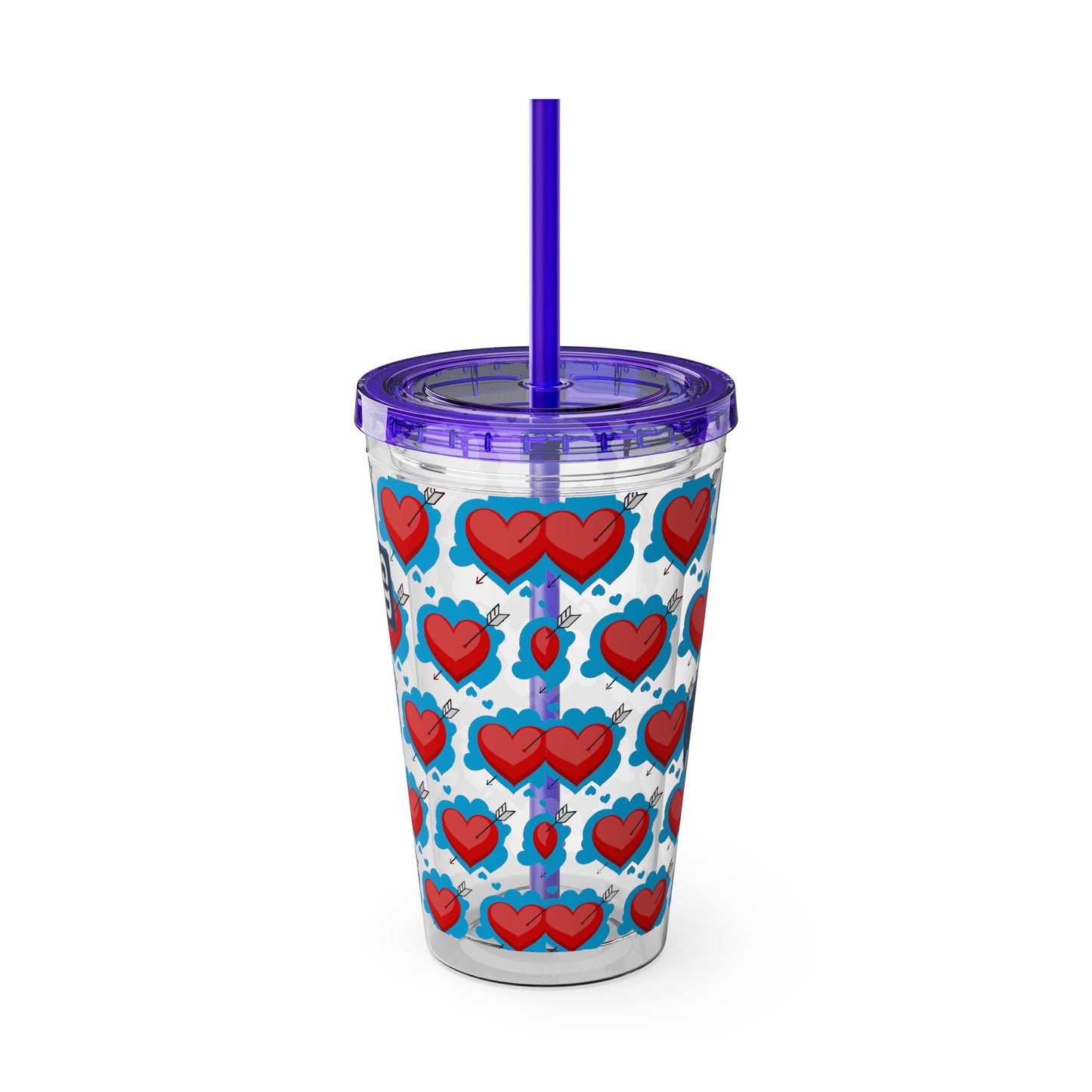 Aesthetic Insulated Tumbler with Straw – 16oz Travel Cup for Trendy Sipping
