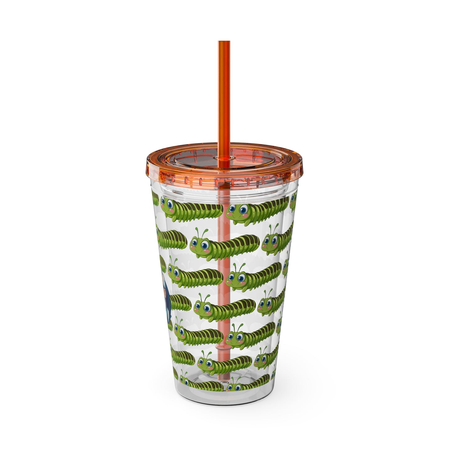 Aesthetic Insulated Tumbler with Straw – 16oz Travel Cup for Trendy Sipping