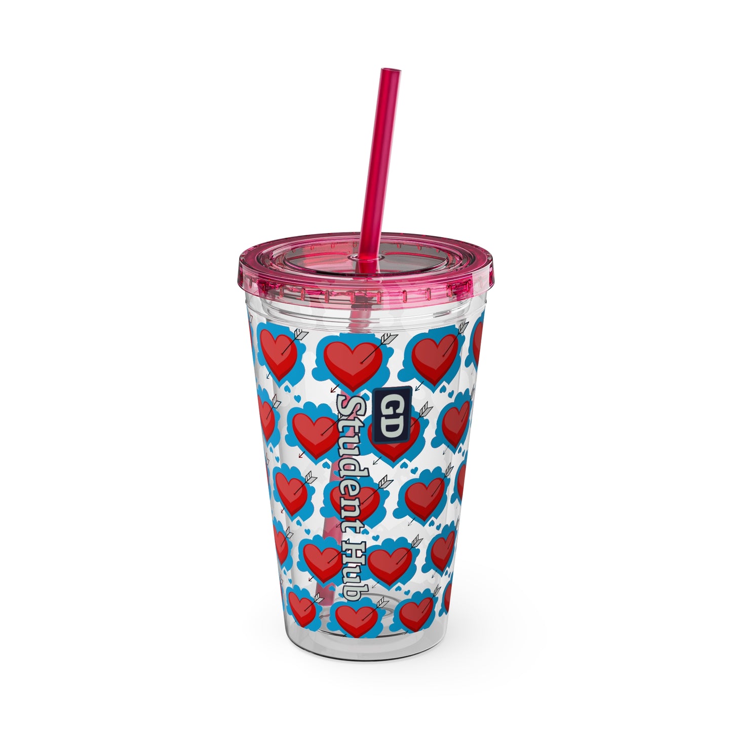 Aesthetic Insulated Tumbler with Straw – 16oz Travel Cup for Trendy Sipping