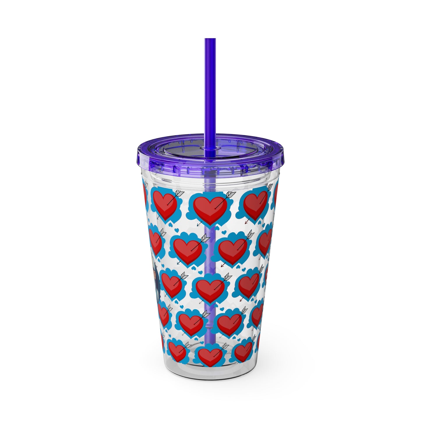 Aesthetic Insulated Tumbler with Straw – 16oz Travel Cup for Trendy Sipping