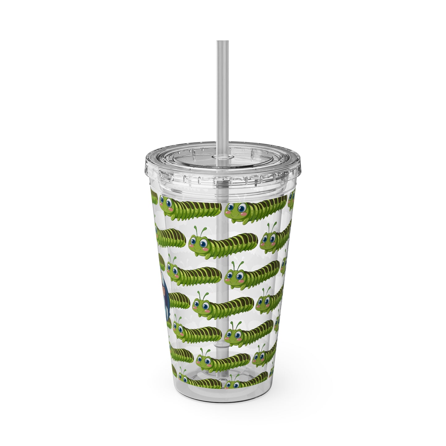 Aesthetic Insulated Tumbler with Straw – 16oz Travel Cup for Trendy Sipping