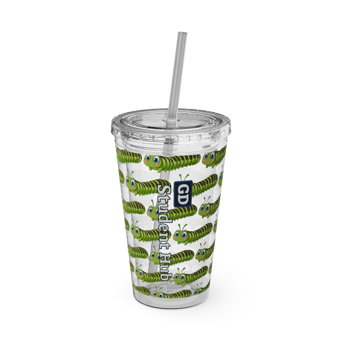 Aesthetic Insulated Tumbler with Straw – 16oz Travel Cup for Trendy Sipping