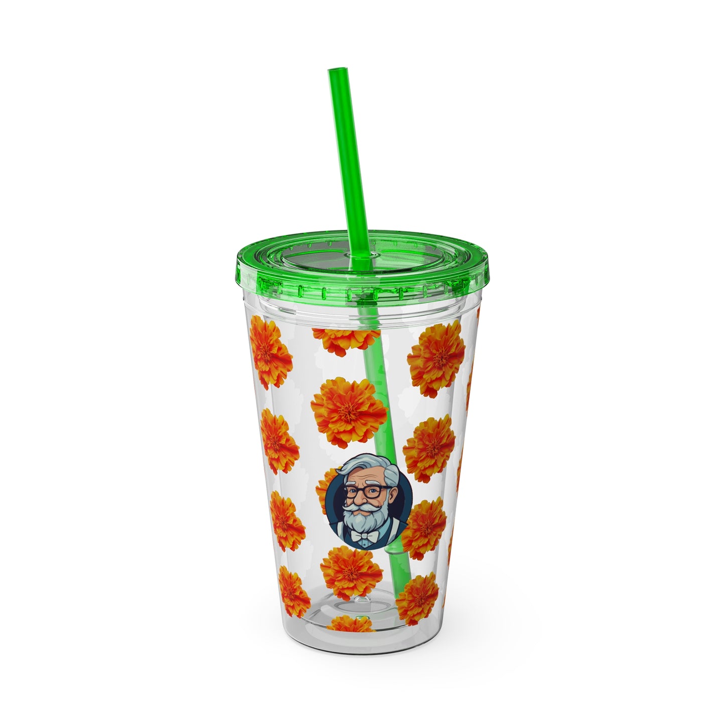 Aesthetic Insulated Tumbler with Straw – 16oz Travel Cup for Trendy Sipping