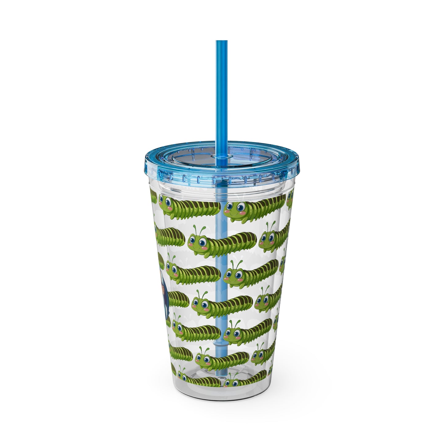 Aesthetic Insulated Tumbler with Straw – 16oz Travel Cup for Trendy Sipping
