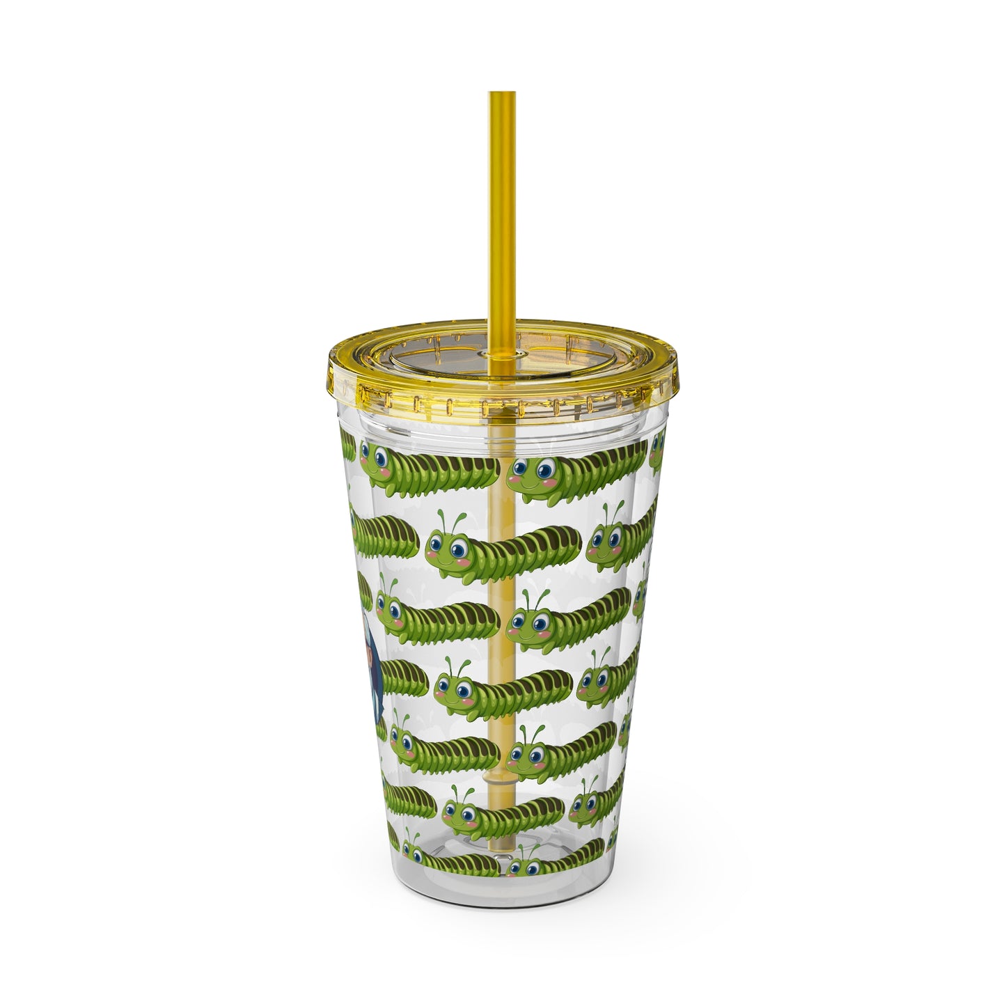 Aesthetic Insulated Tumbler with Straw – 16oz Travel Cup for Trendy Sipping