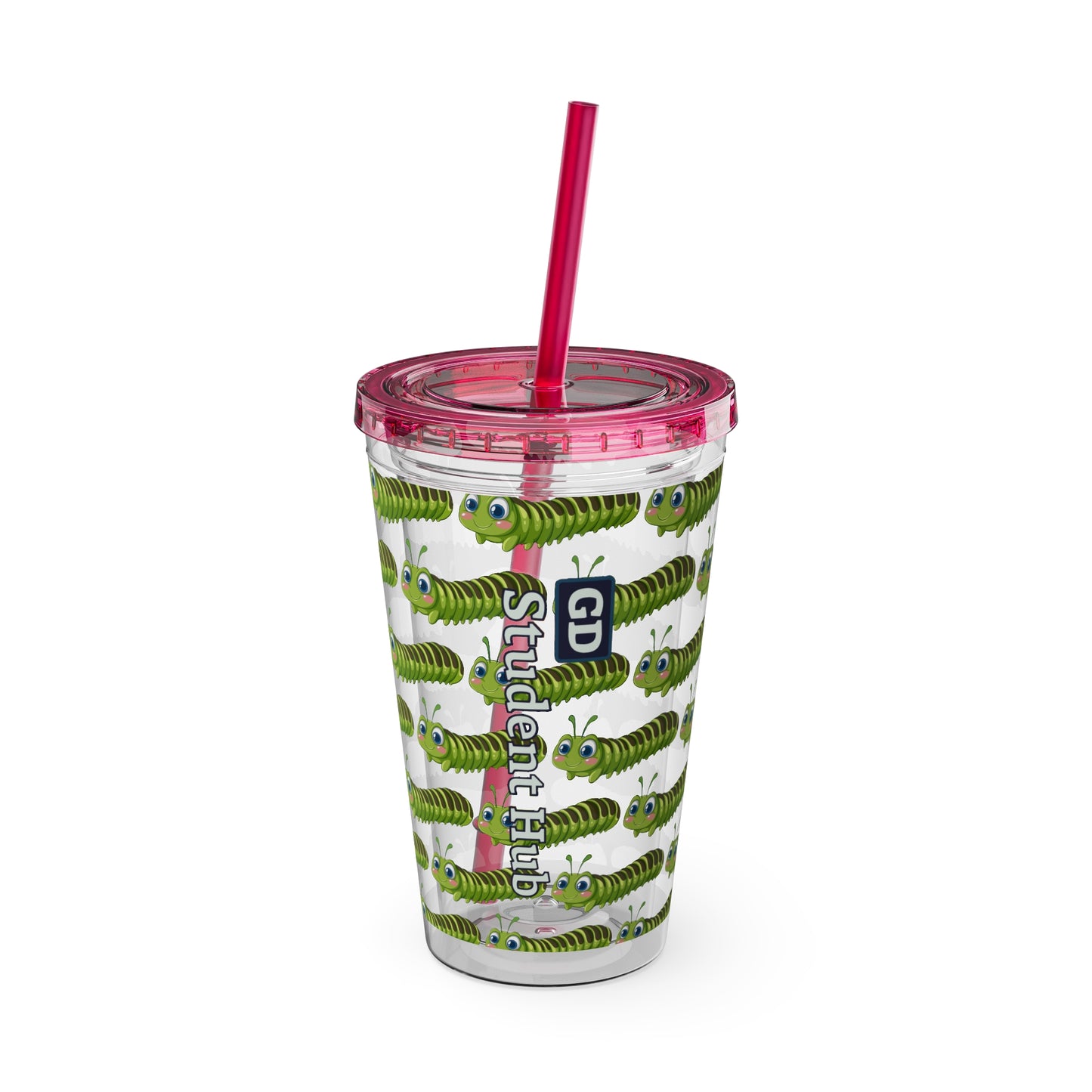 Aesthetic Insulated Tumbler with Straw – 16oz Travel Cup for Trendy Sipping