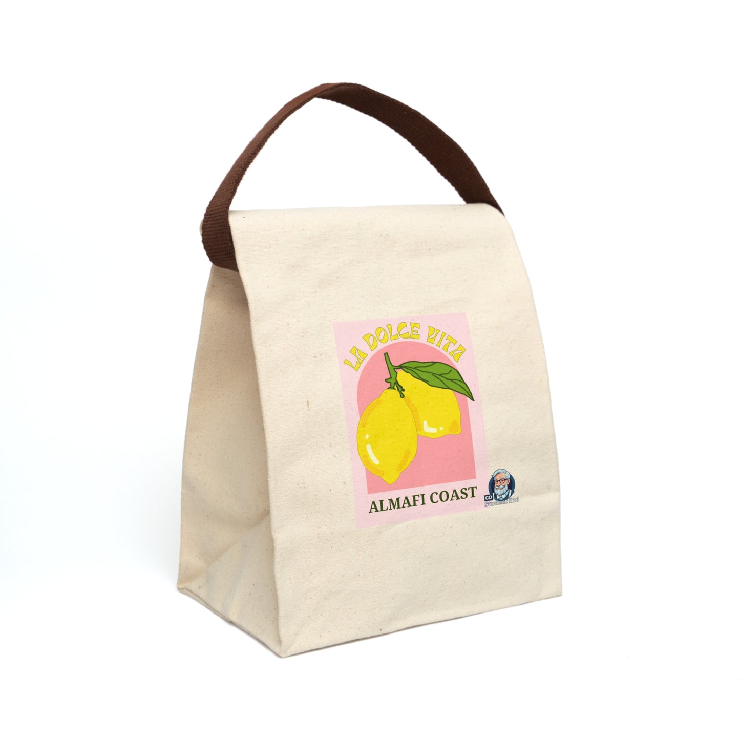 Retro Vibes: Canvas Lunch Bag with Strap