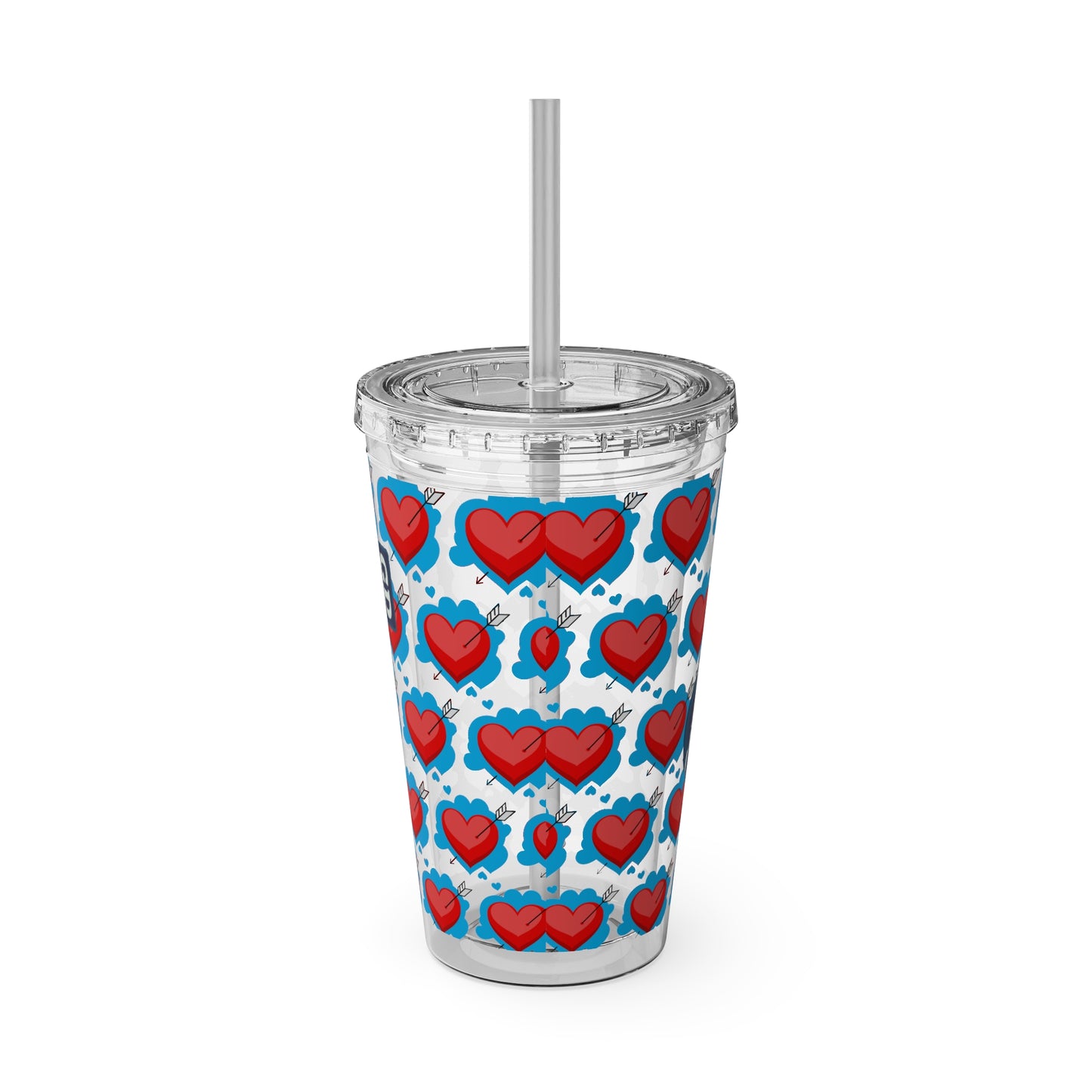 Aesthetic Insulated Tumbler with Straw – 16oz Travel Cup for Trendy Sipping
