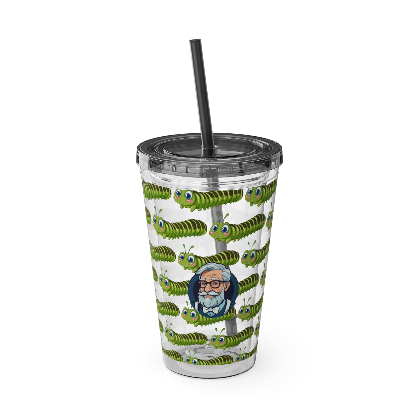 Aesthetic Insulated Tumbler with Straw – 16oz Travel Cup for Trendy Sipping