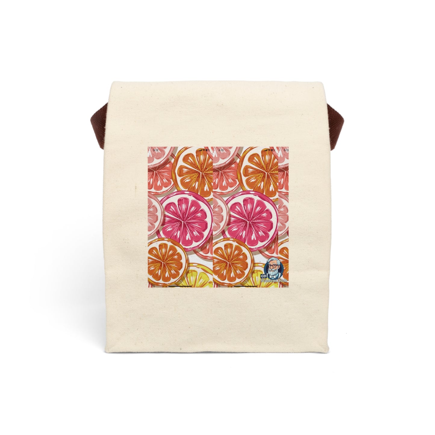 Retro Vibes: Canvas Lunch Bag with Strap