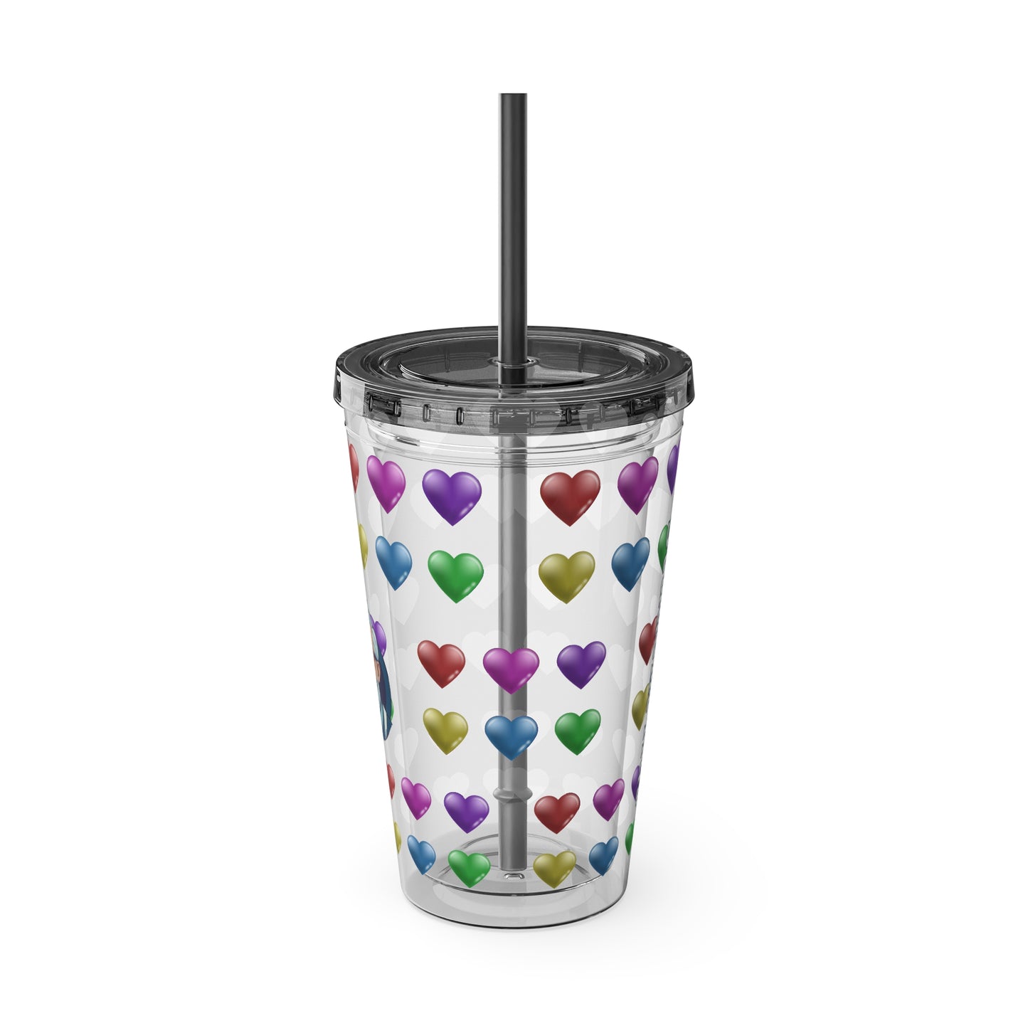 Aesthetic Insulated Tumbler with Straw – 16oz Travel Cup for Trendy Sipping