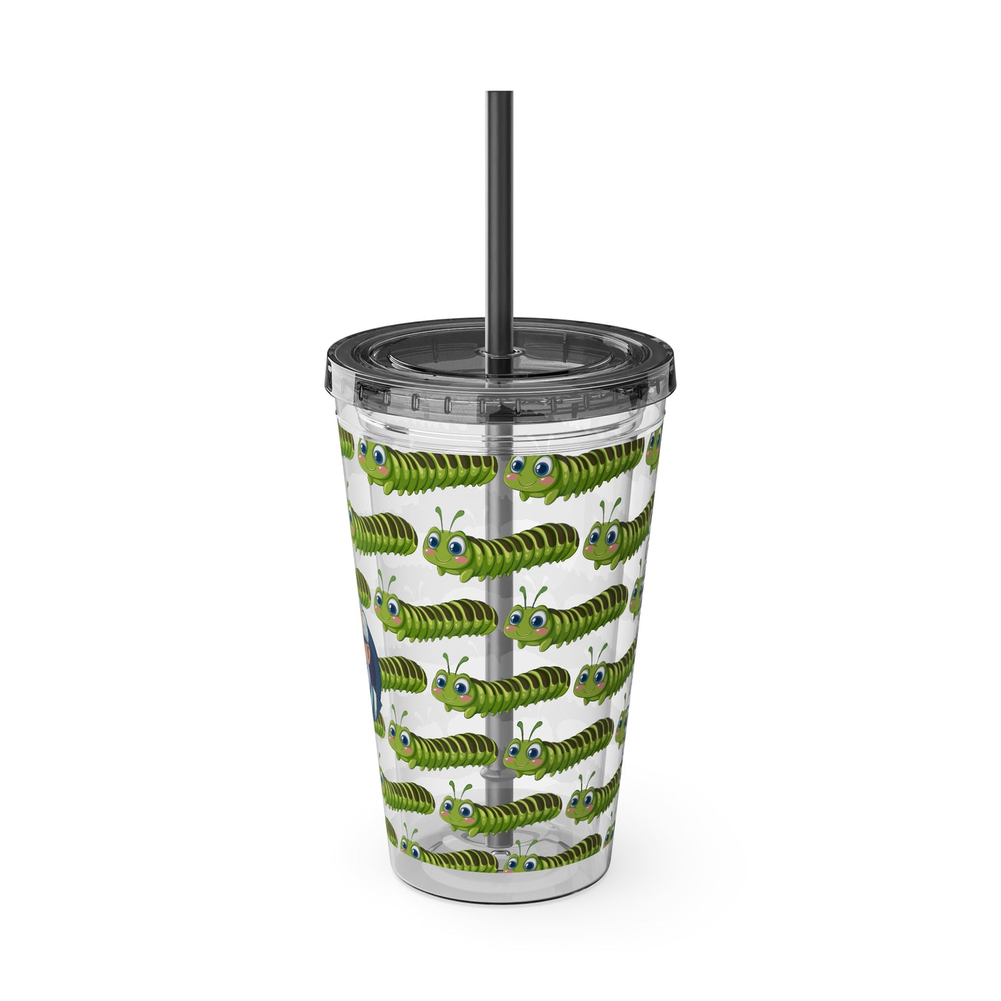 Aesthetic Insulated Tumbler with Straw – 16oz Travel Cup for Trendy Sipping