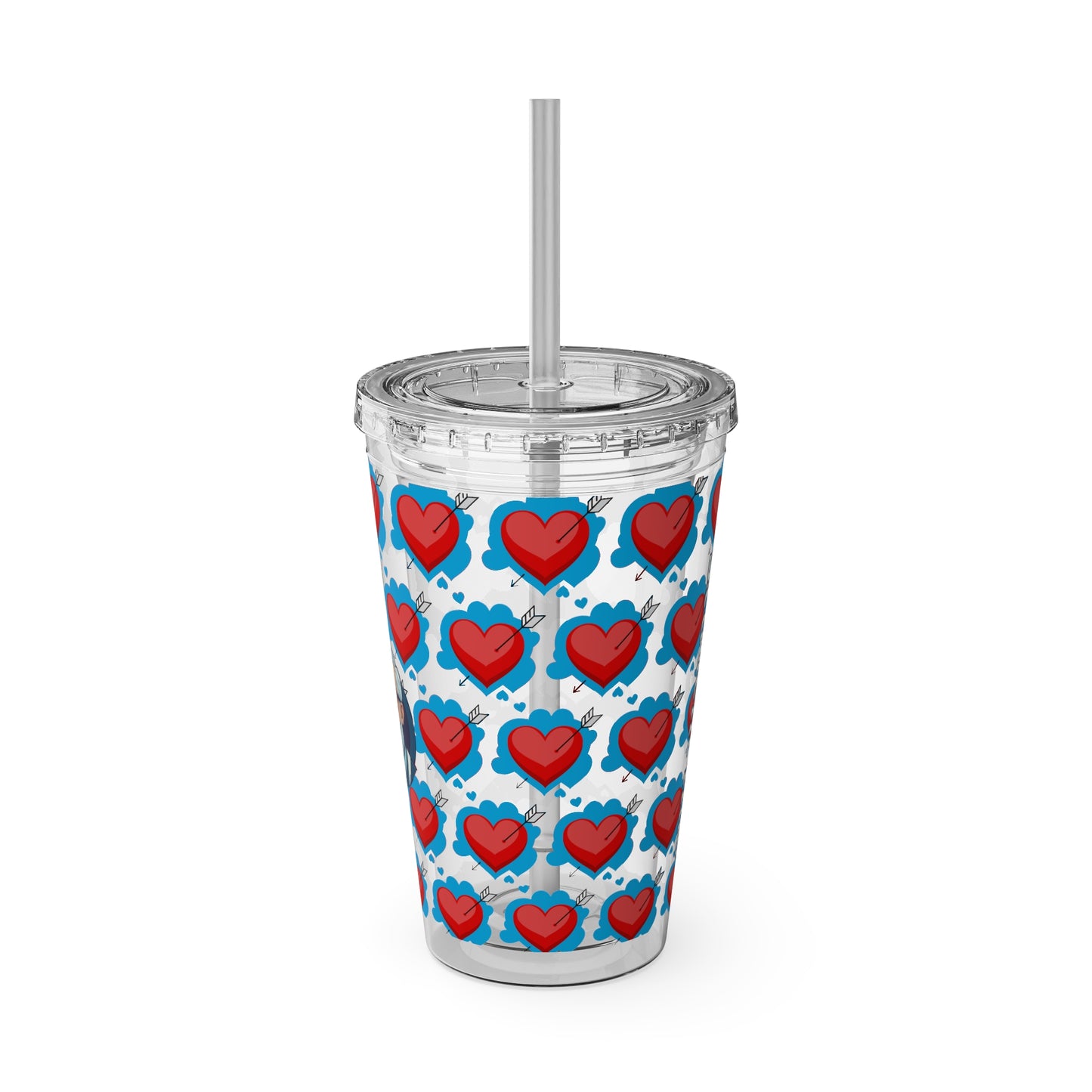 Aesthetic Insulated Tumbler with Straw – 16oz Travel Cup for Trendy Sipping