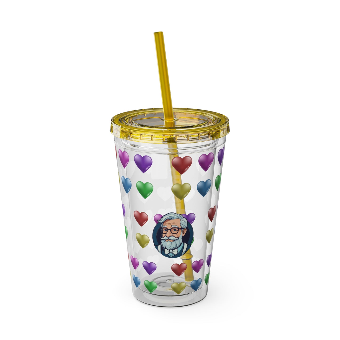 Aesthetic Insulated Tumbler with Straw – 16oz Travel Cup for Trendy Sipping