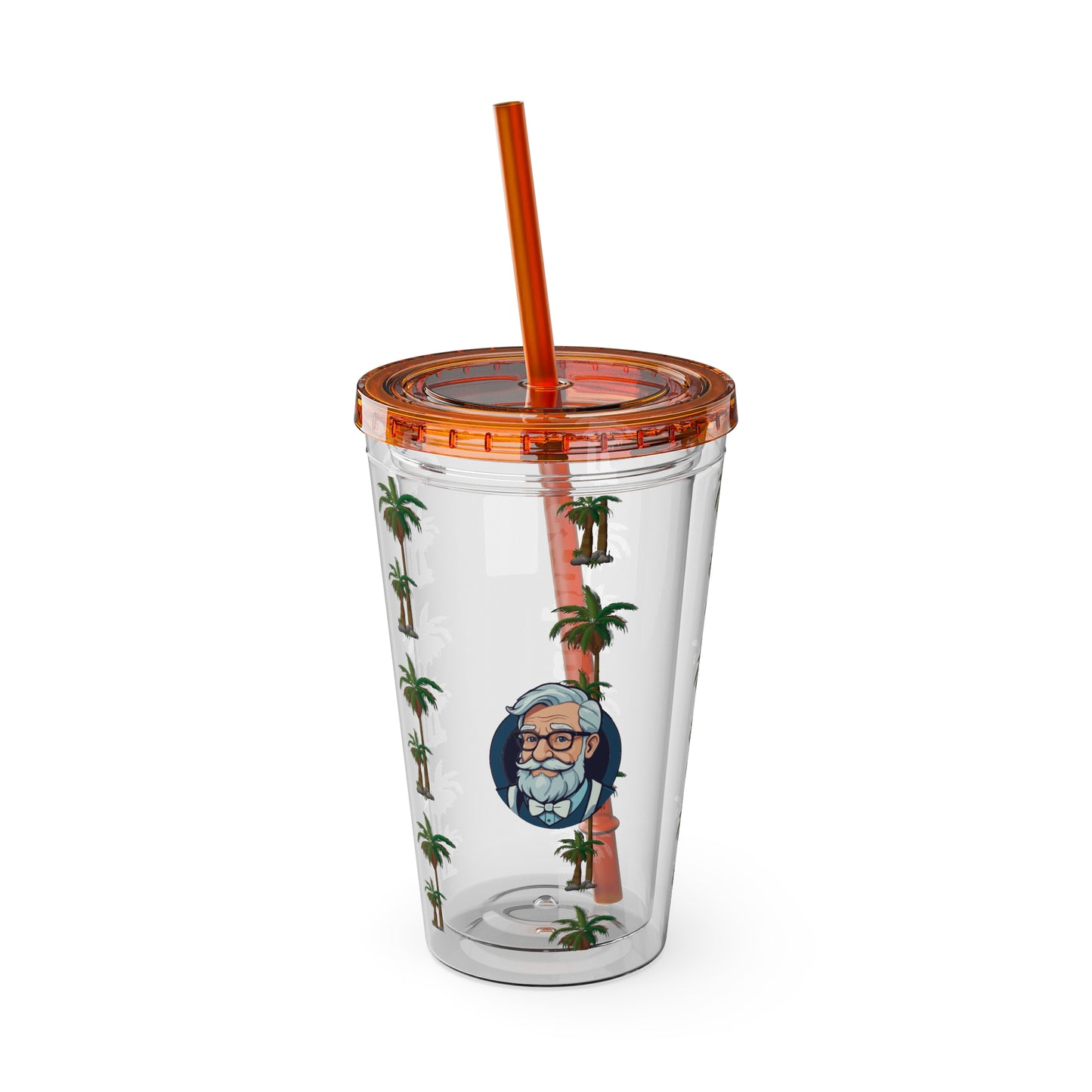 Aesthetic Insulated Tumbler with Straw – 16oz Travel Cup for Trendy Sipping