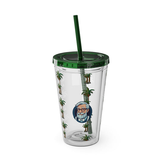 Aesthetic Insulated Tumbler with Straw – 16oz Travel Cup for Trendy Sipping