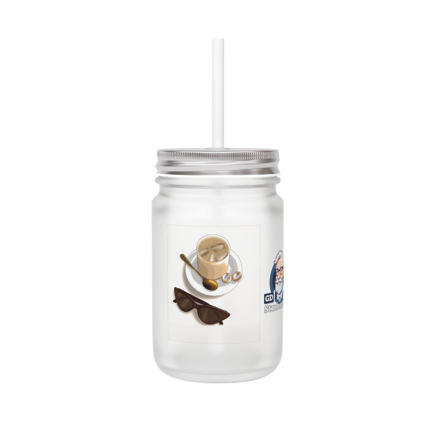 Chill Sips: Custom Frosted Mason Jar (12oz)
