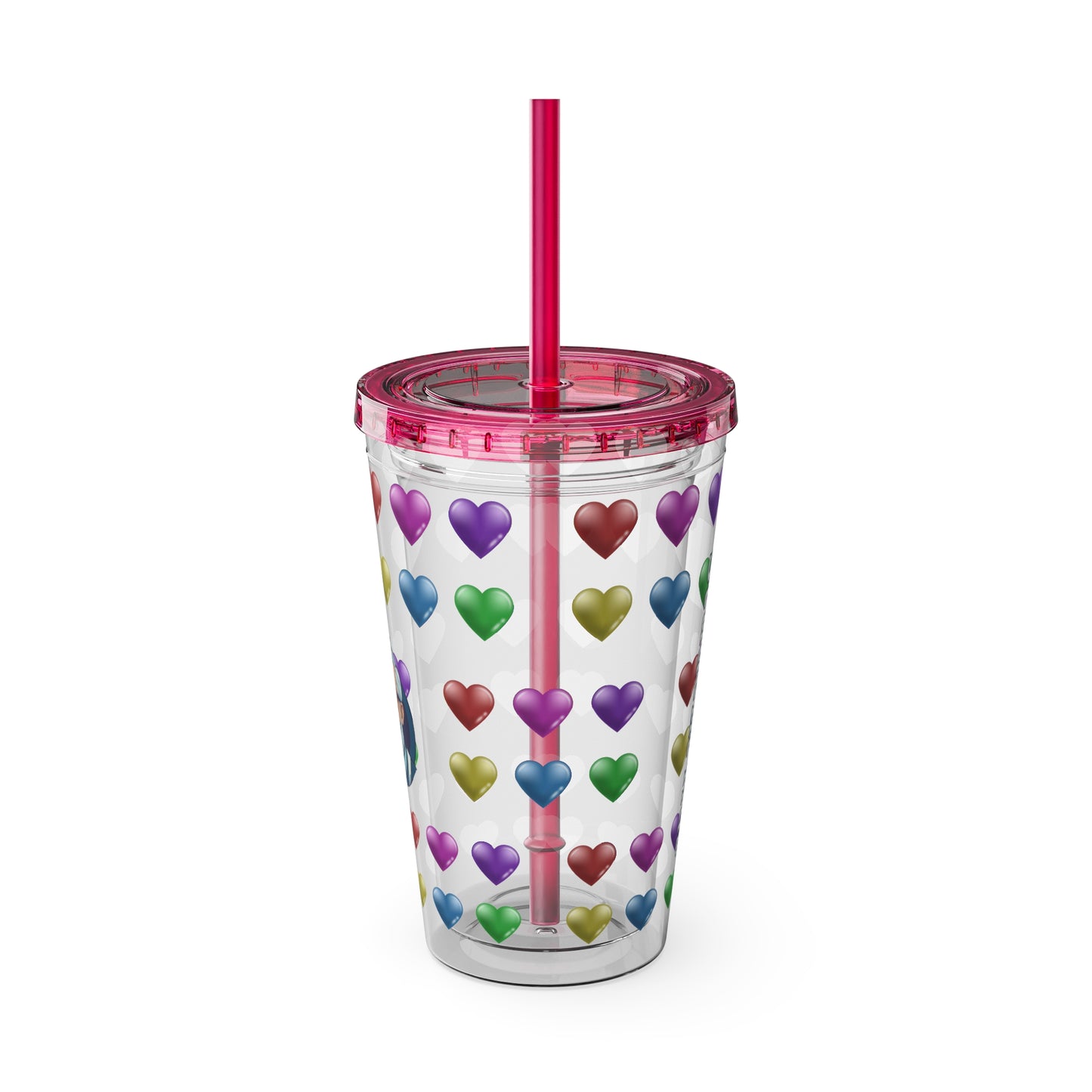 Aesthetic Insulated Tumbler with Straw – 16oz Travel Cup for Trendy Sipping
