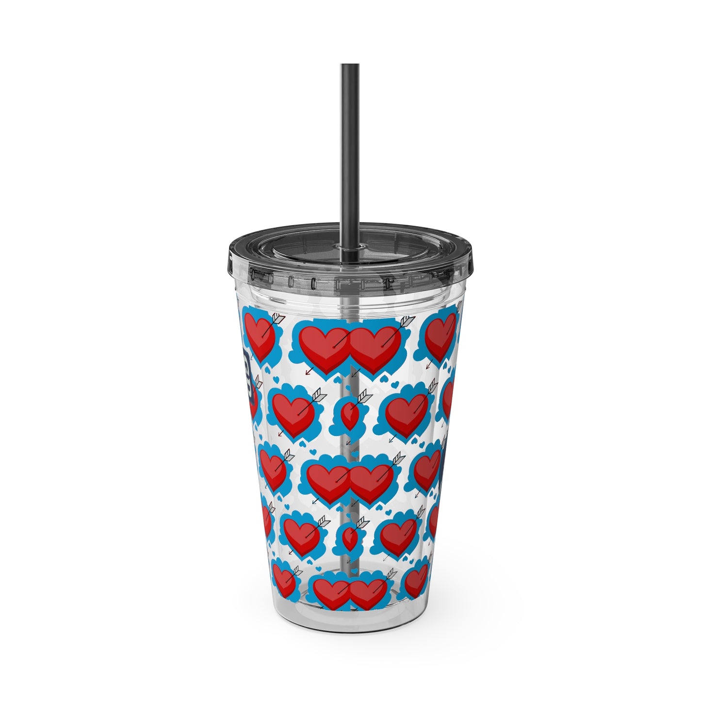 Aesthetic Insulated Tumbler with Straw – 16oz Travel Cup for Trendy Sipping