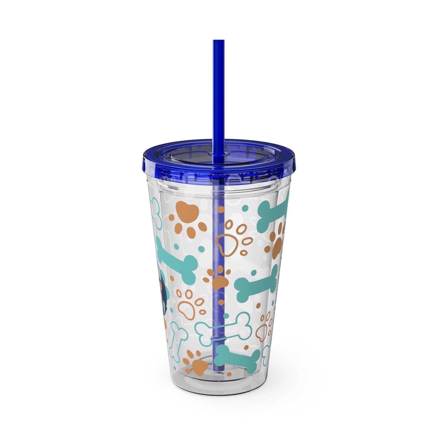 Aesthetic Insulated Tumbler with Straw – 16oz Travel Cup for Trendy Sipping