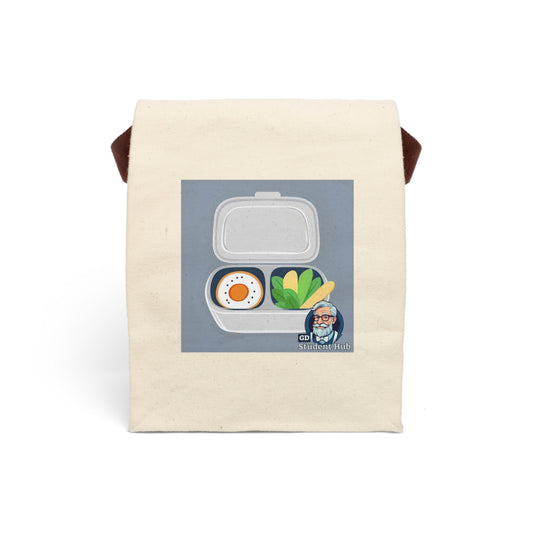 Retro Vibes: Canvas Lunch Bag with Strap