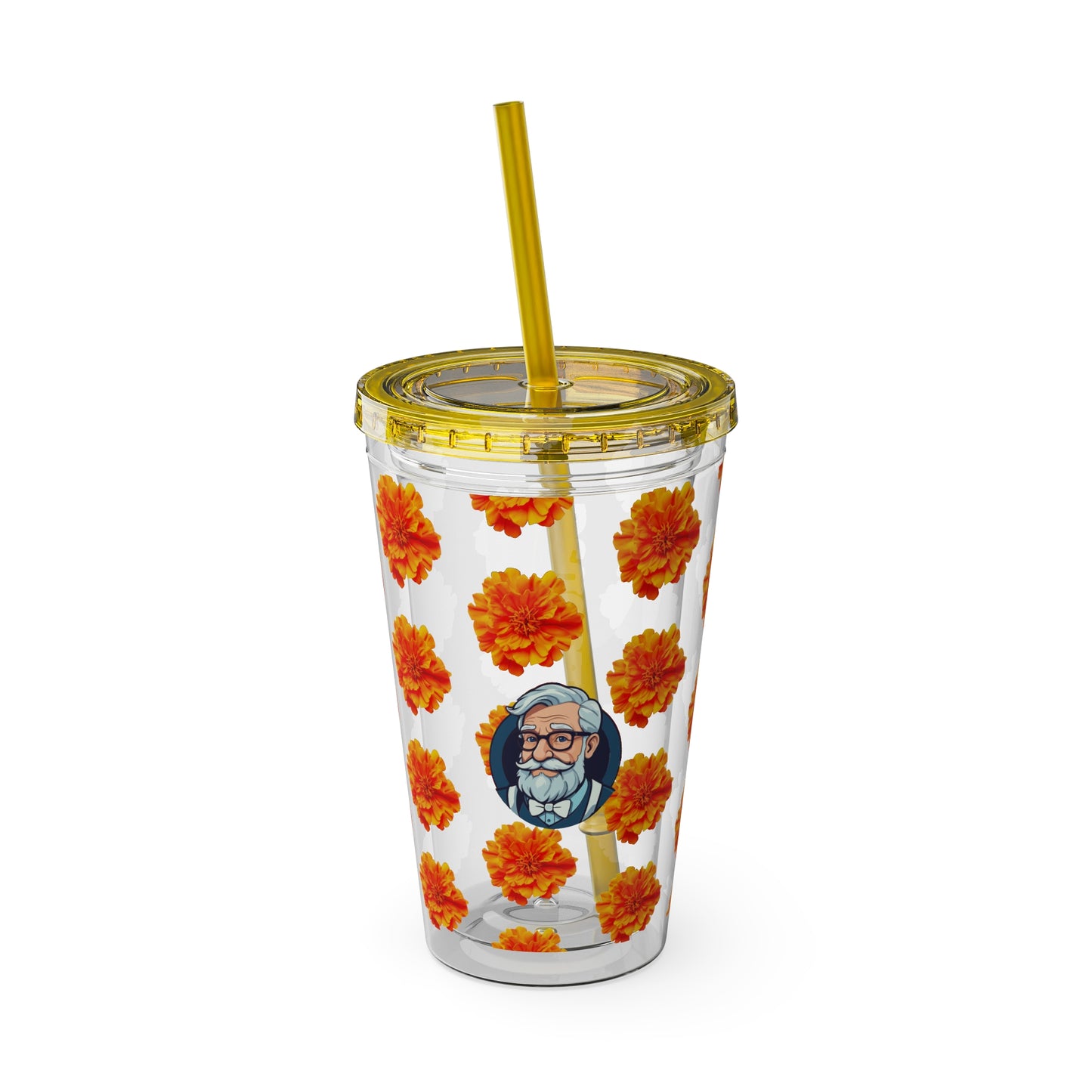 Aesthetic Insulated Tumbler with Straw – 16oz Travel Cup for Trendy Sipping