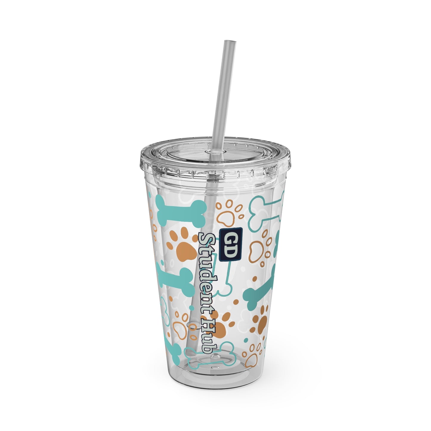 Aesthetic Insulated Tumbler with Straw – 16oz Travel Cup for Trendy Sipping