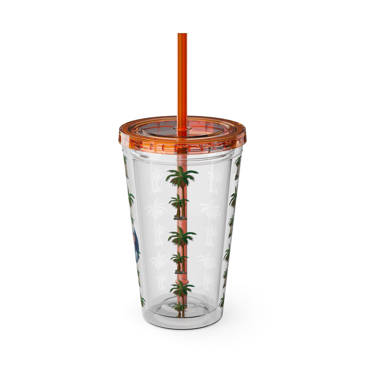 Aesthetic Insulated Tumbler with Straw – 16oz Travel Cup for Trendy Sipping