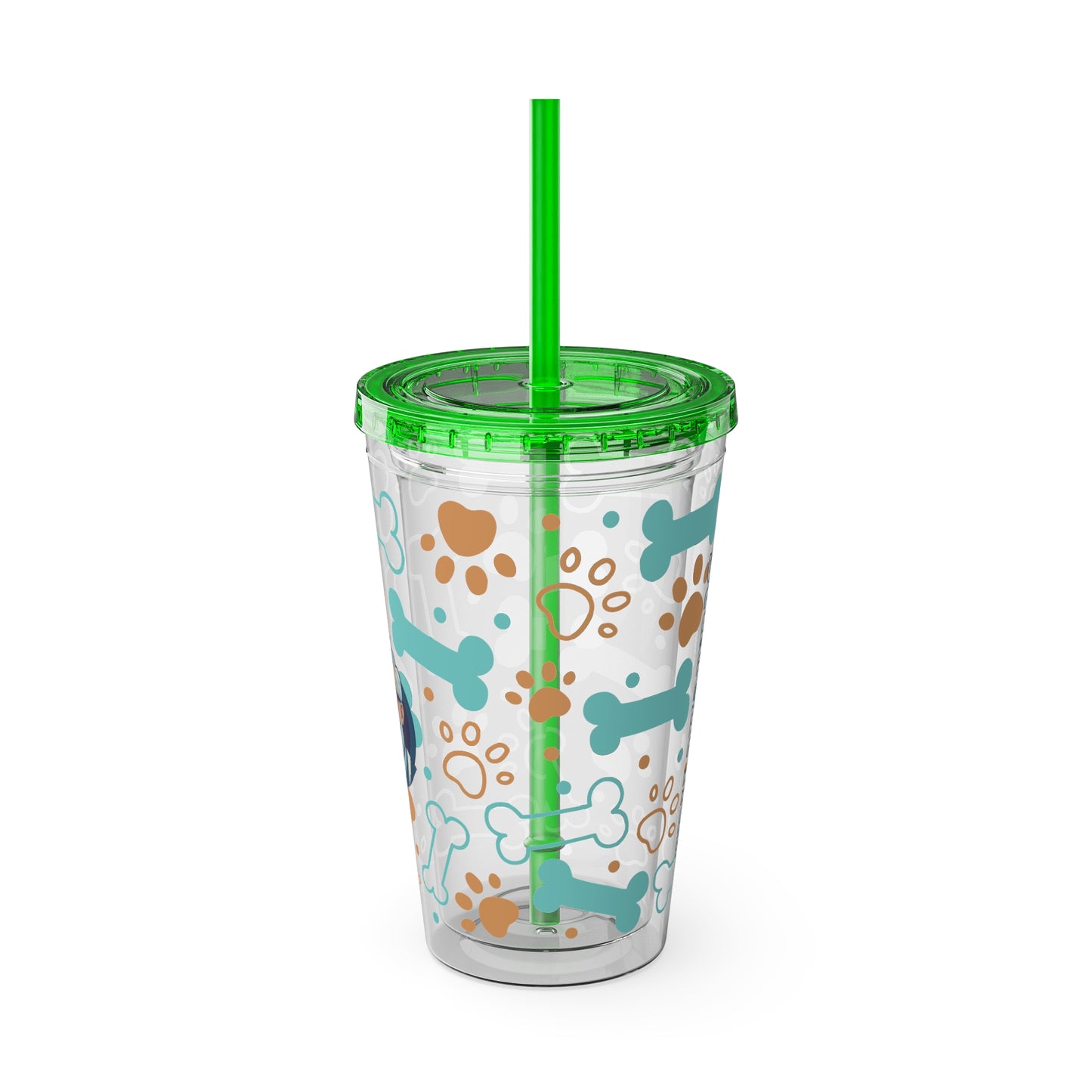 Aesthetic Insulated Tumbler with Straw – 16oz Travel Cup for Trendy Sipping
