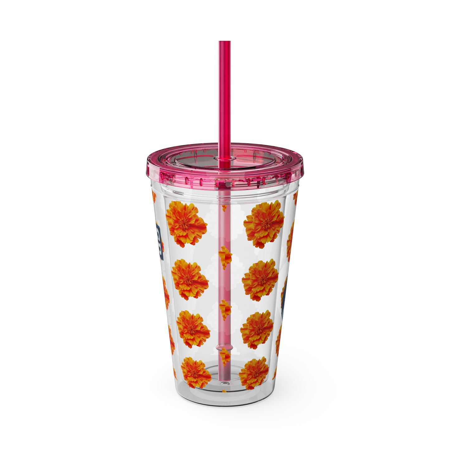 Aesthetic Insulated Tumbler with Straw – 16oz Travel Cup for Trendy Sipping